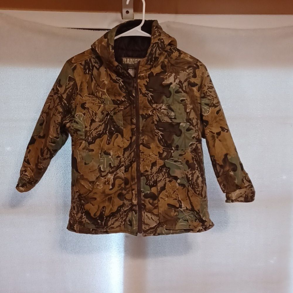 Ast Sports Wear Wear Ranger Boys Cameo Quilted Lined Jacket New No Tags L